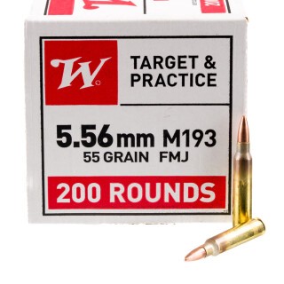 Winchester Lake City 5.56 NATO Ammunition 200 Rounds M193 FMJ 55 Grain