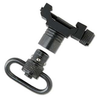 Uncle Mike's Picatinny Swivel Attachment Point Push Button Quick Detach 1" Swivel Steel Black