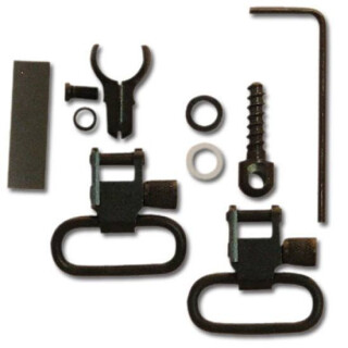 GrovTec Two Piece Barrel Band Set .800-.850" Tube Diameter Split Band 1" Sling Swivel Steel Black
