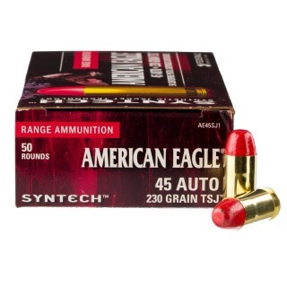 Federal American Eagle .45 ACP Ammunition 500 Rounds TSJ 230 Grains AE45SJ1