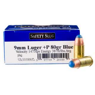 Cor-Bon Glaser Blue 9mm Luger +P Blue Safety Slug #12 Shot, 80 Grain, 1500 fps, 20 Round Box