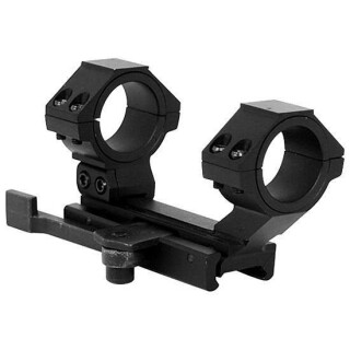 NcSTAR 30mm AR-15 Scope Mount with Quick Release 30mm with 1" Adaptors Moveable Rear Ring Aluminum Anodized Black