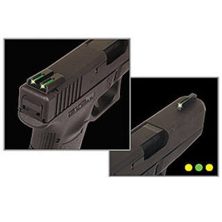TRUGLO Kimber Brite Site TFO Handgun Night Sights Green Front Sight Yellow Rear Sight TG131KTY