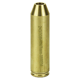 Aim Sports Inc. Red Laser Bore Sight Sighting Tool .243/.308/7mm-08 Scopes/Adjustable Sights Brass Cased Natural Finish