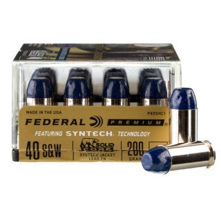Federal Solid Core .40 S&W Ammunition 20 Rounds Hard Cast 200 Grains