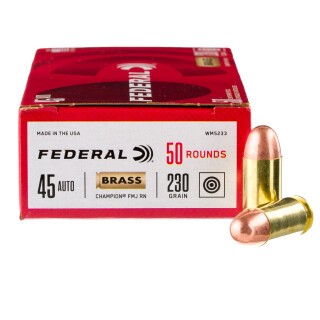 Federal Champion Training 45 Auto 230 Grain FMJ 50 Rounds