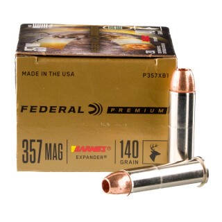 Federal Vital-Shok .357 Magnum Ammunition 20 Rounds Expander Copper HP 140 Grain