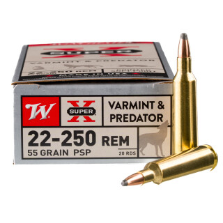 Winchester Super X .22-250 Remington Ammunition 200 Rounds, JSP, 55 Grains