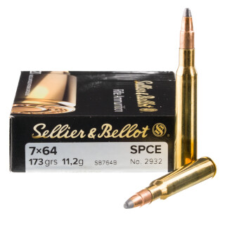 Sellier & Bellot 7x64 Brenneke Ammunition 400 Rounds SPCE 173 Grain