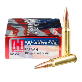 Hornady American Whitetail .308 Winchester Ammunition 200 Rounds InterLock SP 165 Grain