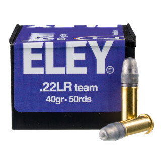ELEY Team .22 Long Rifle Ammunition 50 Rounds LFN 40 Grain
