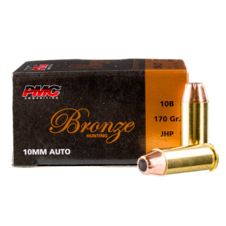 PMC Bronze 10mm Auto Ammunition 25 Rounds JHP 170 Grain