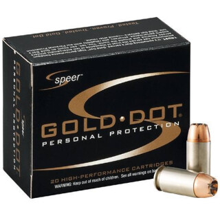 Speer Gold Dot Personal Protection 9mm Luger Ammunition 20 Rounds 115 Grain Gold Dot Hollow Point 1210fps