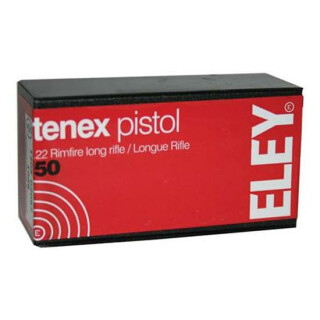 ELEY Tenex Pistol .22 Long Rifle Ammunition 50 Rounds LRN 40 Grain