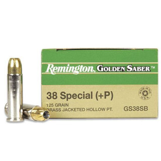 Remington .38 SPL +P 125 Grain JHP 25 Round Box 975 fps