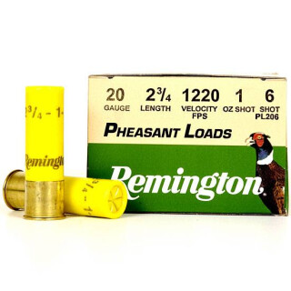 Remington Pheasant 20 Gauge Ammunition 25 Rounds 2.75" #6 Lead 1oz