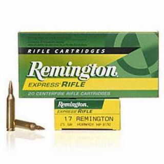 Ammo .17 Rem Remington Express Rifle 25 Grain HP Bullet 4040 fps 20 Rounds R17R2