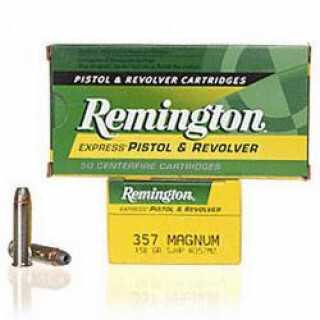 Ammo .357 Magnum Remington Express 158 Grain JSP Bullet 1235 fps 50 Rounds R357M2