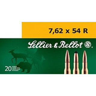 Sellier & Bellot 7.62x54mmR Ammunition 20 Rounds FMJ 180 Grains SB76254RA