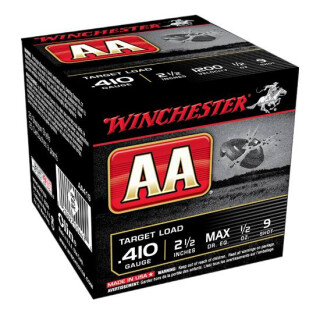 Winchester AA Target .410 Ammunition 25 Rounds 2-1/2" #9 Lead 1/2 oz