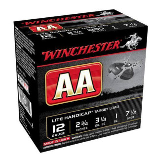 Winchester AA Lite Handicap Target 12 Gauge Ammunition 25 Rounds 2-3/4" #7.5 Lead 1 oz