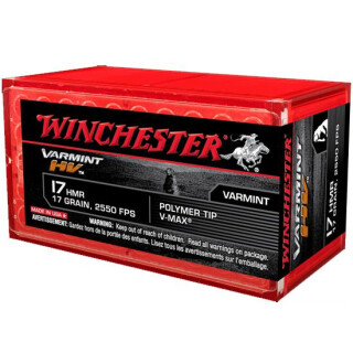 Winchester Varmint HV .17 HMR Ammunition 50 Rounds V-Max PT 17 Grain