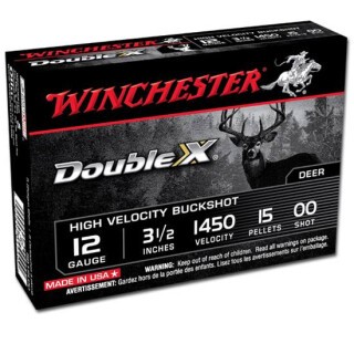 Winchester Double-X 12 Gauge Ammunition 5 Rounds 3.5" 00 Buckshot