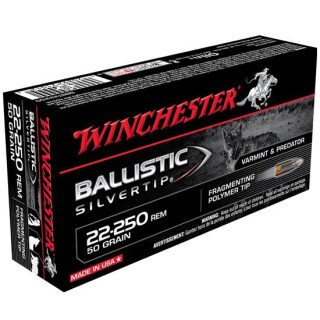 Winchester .22-250 Rem 50 Grain Silvertip 20 Round Box