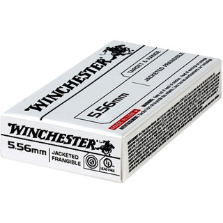 Winchester 5.56 NATO Ammunition 20 Rounds Jacketed Frangible 50 Grain Lead Free