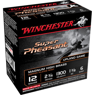 Winchester Super Pheasant 12 Gauge Ammunition 25 Rounds 2-3/4" #6 Copper Plated 1-3/8oz 1300fps
