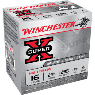 Winchester Super-X 16ga 2-3/4" #4 Shot 1-1/8oz 25 Rnd Box