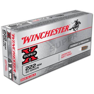 Winchester Super-X .222 Rem 50 Grain JSP 20 Round Box