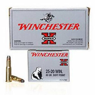 Ammo .25-20 Win Winchester Super-X 86 Grain Flat Nose SP Bullet 1460 fps 50 Rounds X25202