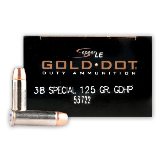 Speer Gold Dot .38 Special Ammunition 50 Rounds JHP 125 Grain