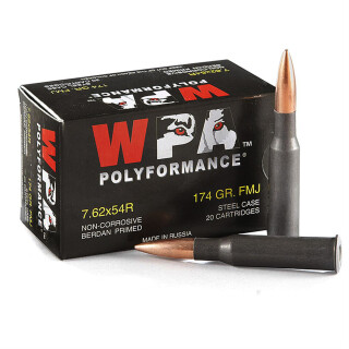 Wolf Polyformance 7.62x54r 174gr FMJ 500 Rounds