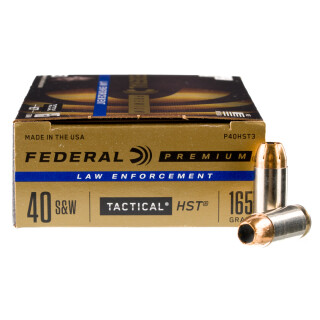 Federal Premium LE .40 S&W Ammunition 1000 Rounds HST JHP 165 Grain