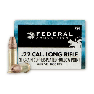 Federal Game-Shok .22 LR Ammunition 500 Rounds CPHP 31 Grains