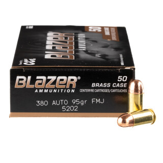 Blazer Brass .380 ACP Ammunition 1000 Rounds FMJ 95 Grains