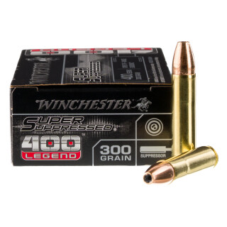 Winchester Super Suppressed .400 Legend Ammunition 20 Rounds Open Tip 300 Grains