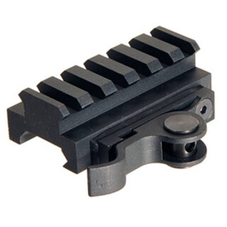 AimSHOT Quick Release Picatinny Rail Adapter 15mm Rise 6 Slot Aluminum Black MT61172