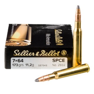 Sellier & Bellot 7x64 Brenneke Ammunition 20 Rounds SPCE 173 Grain