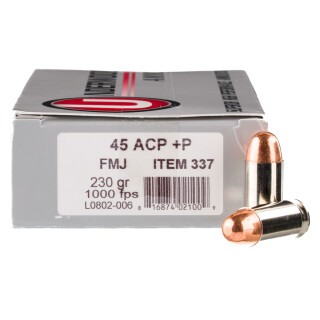 Underwood Ammo .45 ACP +P Ammunition 50 Rounds FMJ-FN 230 Gr
