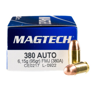 Magtech .380 ACP Ammunition 1000 Rounds FMJ 95 Grain
