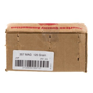 American Quality .357 Magnum Ammunition 250 Rounds HP 125 Grains