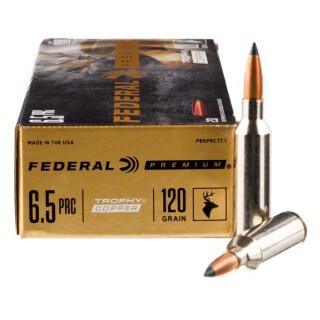Federal 6.5 PRC Ammunition 20 Rounds Trophy Copper 120 Grains