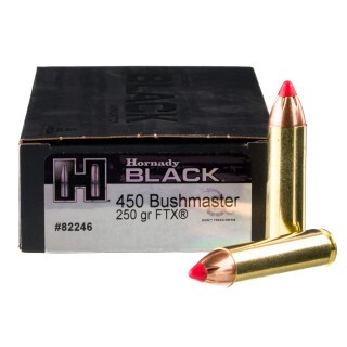 Hornady BLACK .450 Bushmaster Ammunition 20 Rounds FTX 250 Grain