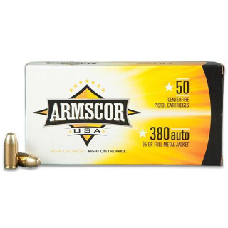 Armscor .380 ACP Ammunition 50 Rounds FMJ 95gr