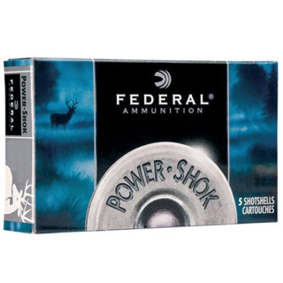 Federal Power-Shok 12 Gauge 2.75" #4 Buck 5 Round Box