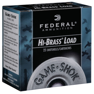 Federal Game Shok Upland Hi-Brass Load 20 Gauge Ammunition 2-3/4" #6 Lead Shot 1 Ounce 1220 fps
