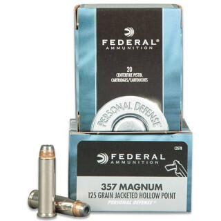 Federal .357 MAG 125 Grain JHP 20 Round Box 1440 fps